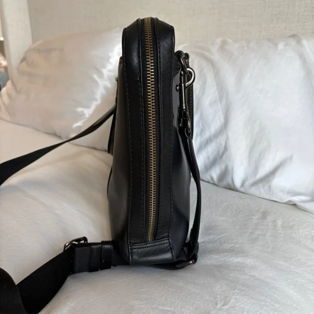 Coach Metropolitan Slim Briefcase – Black Leather – Excellent Condition